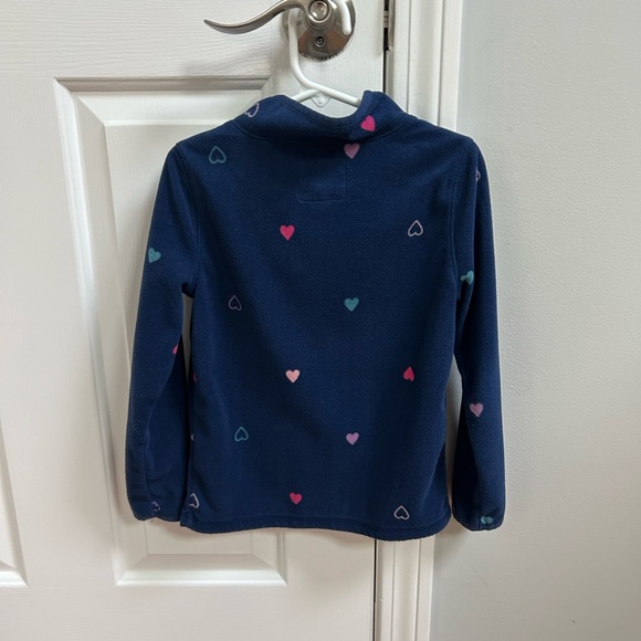 Polyester fleece size 5 toddler. Blue with pink hearts. - Picture 2 of 4
